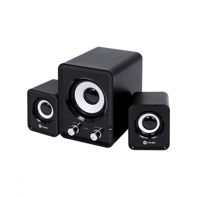 Caixa de Som 21 CXST11W 11W USB com Subwoofer e 2 Alto-Falantes Satélite para Computador