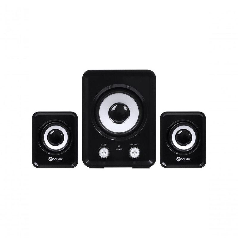 Caixa de Som 21 CXST11W 11W USB com Subwoofer e 2 Alto-Falantes Satélite para Computador