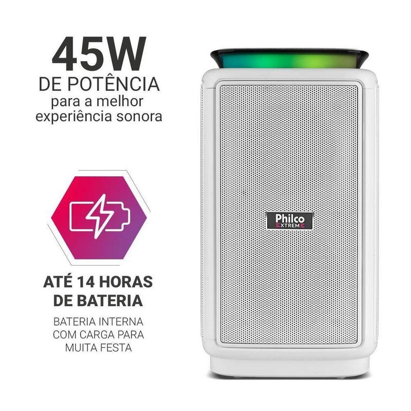 Caixa De Som Speaker Philco Extreme 45W PBSE46 Bivolt