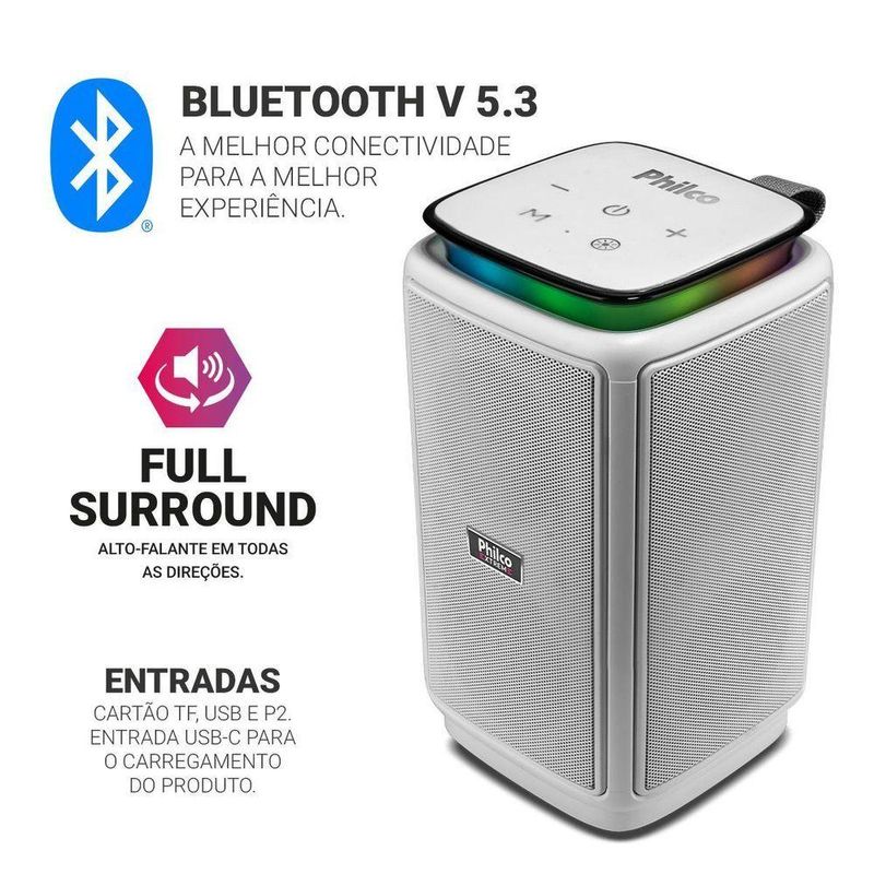 Caixa De Som Speaker Philco Extreme 45W PBSE46 Bivolt