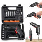 Kit Parafusadeira Elétrica Recarregável Com Acessórios