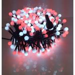 Festão de LED 400 Leds Bolinhas Pisca com Memória Branco e Vermelho 3M 6W