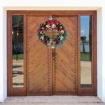 Guirlanda Merry Christmas Global E72081 com Sino Enfeite Decorativo Nevado Branco Plástico e Metal