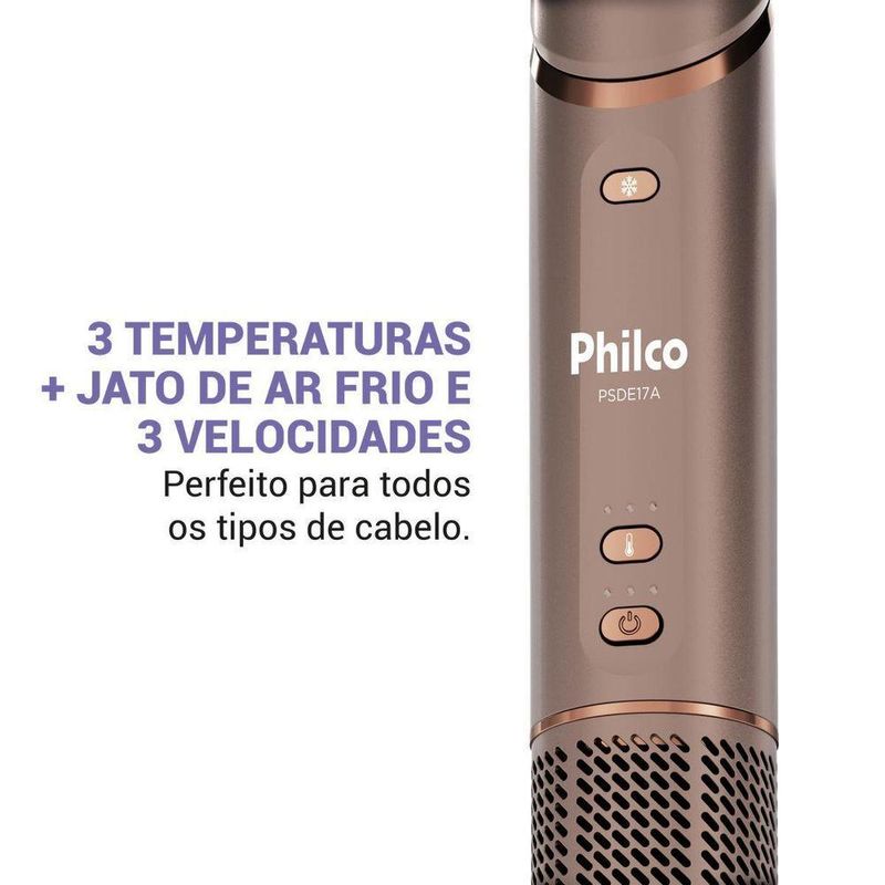 Secador de Cabelo Psde17a 1600W Motor Bldc Fast Dry Philco 220V