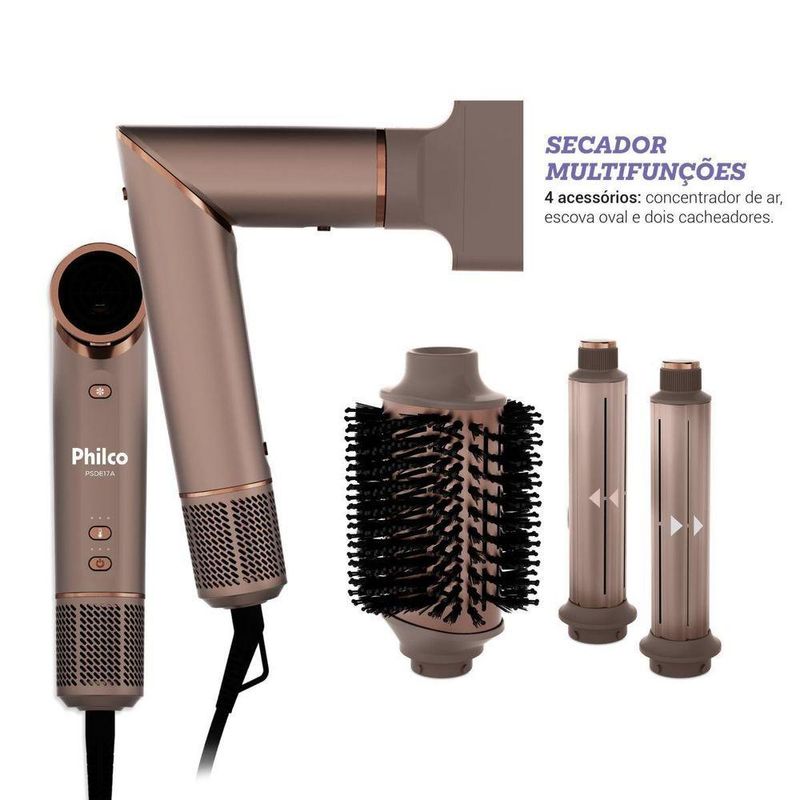 Secador de Cabelo Psde17a 1600W Motor Bldc Fast Dry Philco 220V