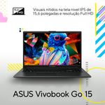 Notebook asus vivobook go 15 amd athlon 4gb ram 128gb ssd tela 156” w11 - e1504fa-bq5312ws