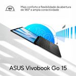 Notebook asus vivobook go 15 amd athlon 4gb ram 128gb ssd tela 156” w11 - e1504fa-bq5312ws
