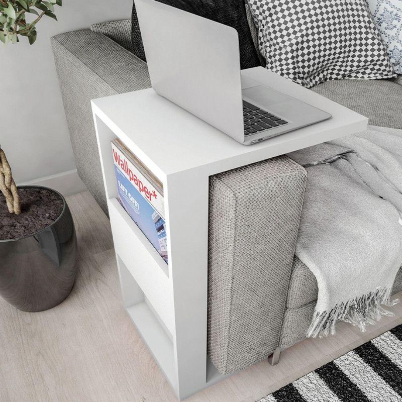 Conjunto Sala de Estar Moon Painel 55" 150CM MDF MDP Off White Caemmun Móveis