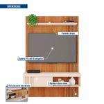 Painel para TV Jade 12 45" 119,5CM MDF-MDP Off White Caemmun Móveis