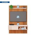 Painel para TV Jade 12 45" 119,5CM MDF-MDP Off White Caemmun Móveis